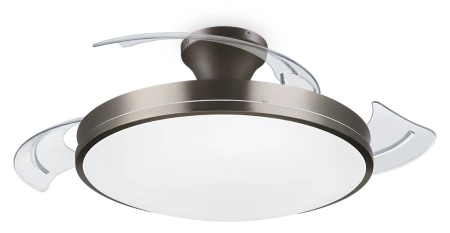 Lampa Sufitowa Plafon z Wentylatorem LED 28+35W 4500lm 2700-5500K Nikiel Atlas Philips