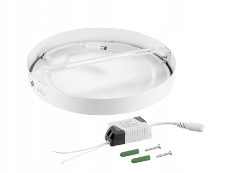 Panel LED Oprawa Sufitowa 12W 960lm 2700K Ciepły Natynkowy Okrągły Biały Proma Masterled