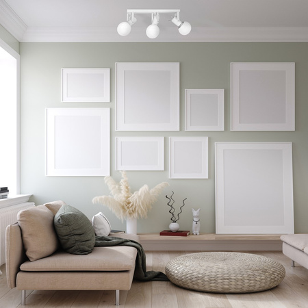 Reflektor spot ruchomy lampa sufitowa biało-srebrna MiLAGRO AURIS 3x E14