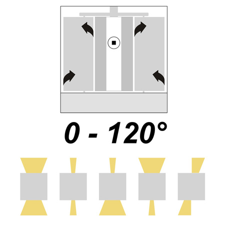Kinkiet Ogrodowy LED Lampa Elewacyjna Zewnętrzna 2x3W 4000K Regulowana góra dół Czarna