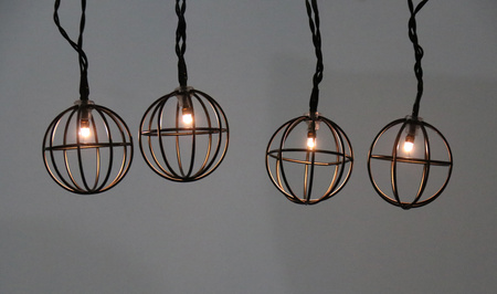 Girlanda Ogrodowa LED Bateryjna 2,1m na baterie 2xAA VIBORG Czarna GOLDLUX (Polux)