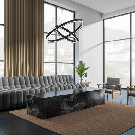 Lampa Wisząca Sufitowa GALAXIA Czarna 46W LED Milagro