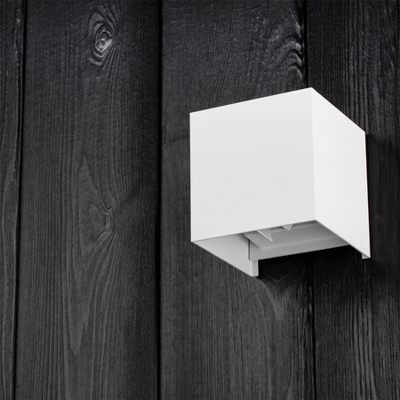 Kinkiet Ogrodowy Elewacyjny LED 2x4W 3000K Regulowany góra dół Biały RIKO KOBI