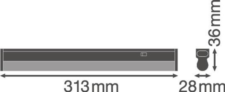 Lampa Meblowa Listwa LED 4W 4000K 30cm LINEAR COMPACT SWITCH LEDVANCE