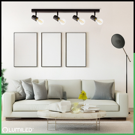 Lampa Sufitowa SPOT TUBA Reflektor Oprawa Halogenowa 4x E27 GLASA LUMILED