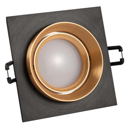Oprawa Podtynkowa Spot MR16 Czarna Złota 12V LIKA Sanico Goldlux