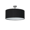 Lampa Sufitowa CASINO 1xE27 Czarna Chrom Abażur Milagro