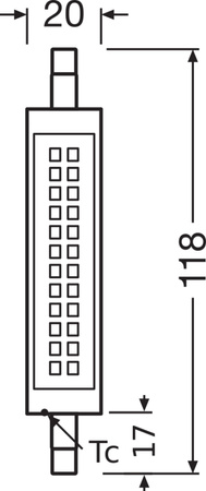 Żarówka LED Żarnik R7s 12W = 100W 1521lm 2700K Ciepła 300° Ledvance