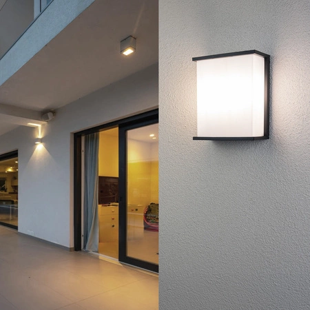 Lampa Ogrodowa Zewnętrzna Ścienna Kinkiet Elewacyjny 2x E27 Prostokątny LEVIS LUMILED