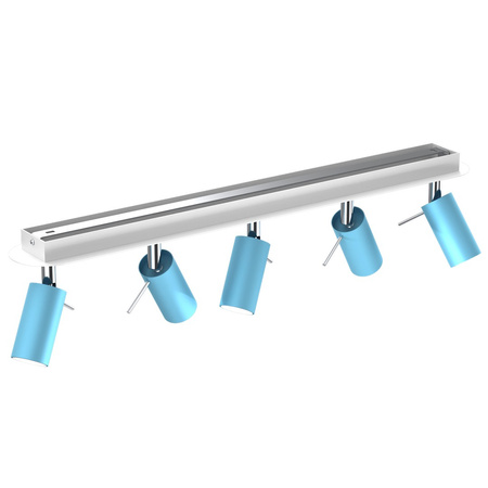 Lampa Sufitowa PRESTON Niebieska Biała 5x mini GU10 Milagro