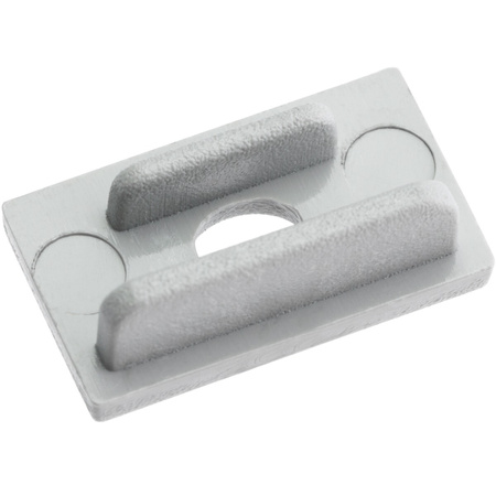 Zaślepka do profilu natynkowego KM35 z otworem szara tworzywo sztuczne