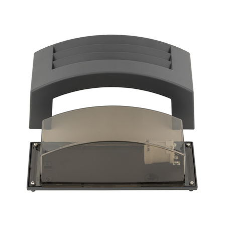 Lampa Ogrodowa Zewnętrzna Kinkiet Elewacyjny Oprawa Natynkowa E27 Grafitowa Wodoodporna IP44 Industrialna ORINOKO 4387 Nowodvorski