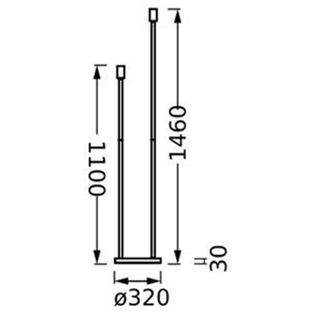 Lampa Stojąca Oprawa Ozdobna Podłogowa Dekoracyjna Vintage 2xE27 Ciemny Szary Stick LEDVANCE