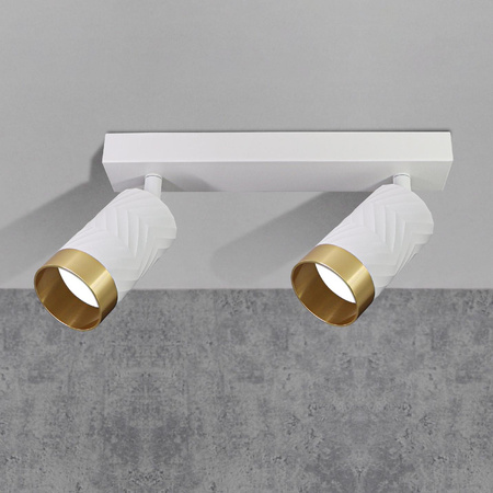 Lampa Listwa Oprawa Sufitowo-Ścienna LED 2 x GU10 ARRAS Biały GOLDLUX (Polux)