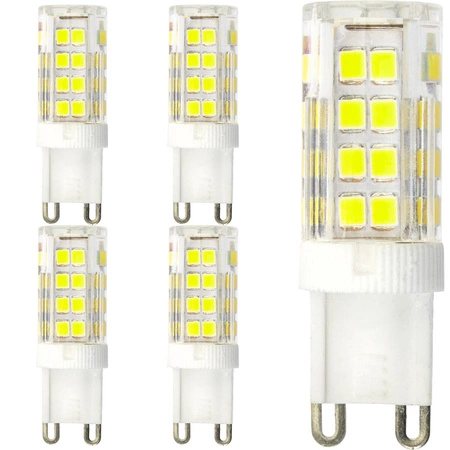 5x Żarówka LED G9 KAPSUŁKA 5W = 40W 460lm 6000K Zimna 360° LUMILED