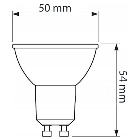 10X Żarówka LED GU10 8W = 80W 650lm 3000K Ciepła 36° Lumiled Ściemnialna