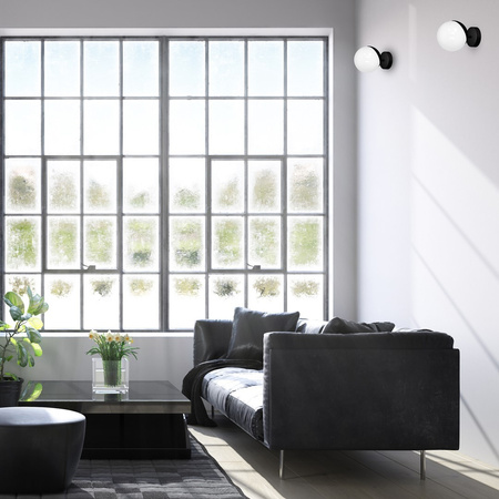 Lampa Ścienna Kinkiet SFERA Czarna 1xE14 Milagro