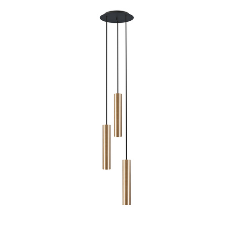 Lampa Sufitowa Wisząca 3x E27 Złota Glamour BATON 7855 Nowodvorski