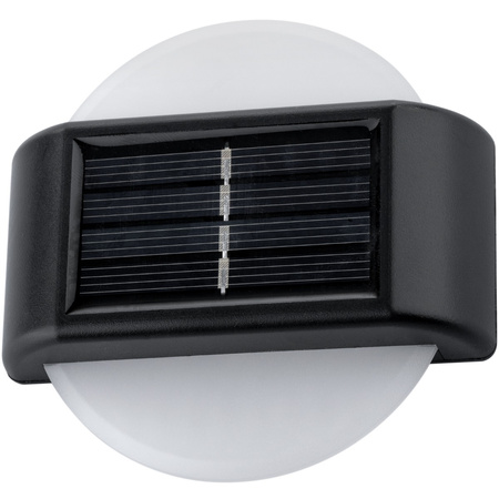 2x Lampa Solarna Ogrodowa LED Kinkiet Elewacyjny Góra Dół Oprawa Okrągła