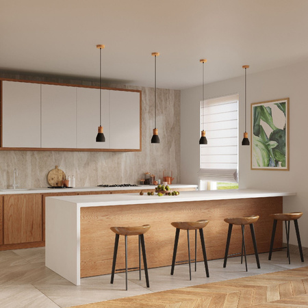 Lampa Sufitowa Oprawa Natynkowa SPOT TUBA E27 Wisząca Zwis Okrągła Czarna Brązowa Nowoczesna Qubic Sollux