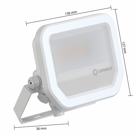 Naświetlacz LED Reflektor Zewnętrzny Lampa 10W 1100lm 3000K IP66 Biały Floodlight Ledvance