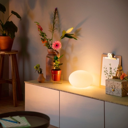 Lampka Biurkowa LED Nocna 9.5W 800lm IP20 White and Color Ambiance RGB + TW Biała Inteligentna SMART Zigbee Bluetooth Flourish Philips HUE