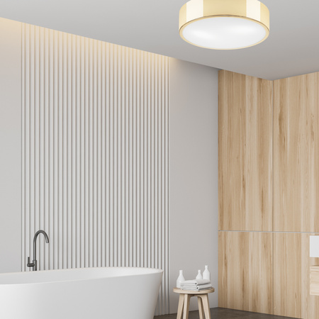 Plafon LED Lampa Sufitowa DANTE 2xE27 Biała Złota Metalowa LD.PD-6.15 Lamkur