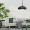 Lampa Wisząca Sufitowa LINCOLN Zielona Złota 1xE27 35cm Milagro