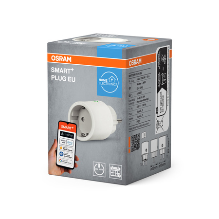 Inteligentne Gniazdko Sieciowe Wtyczka EU 230V 10A Amazon FFS SMART+ Matter WiFi Plug Ledvance