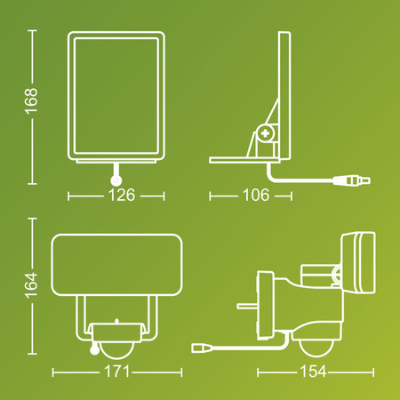 Naświetlacz Solarny LED 6W 1000lm 3000K IP44 z Czujnikiem Ruchu i Zmierzchu Czarna Tylus Ultra Efficient Philips