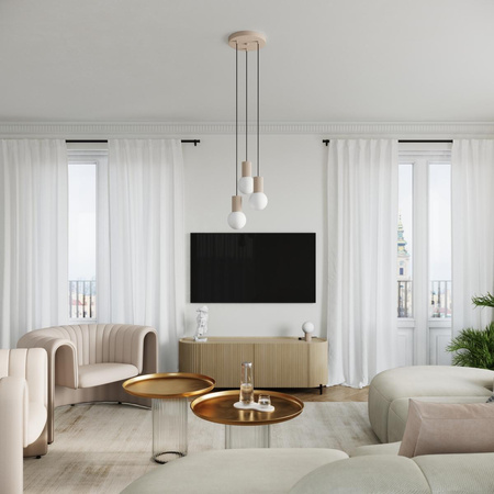 Lampa Biurkowa Stołowa G9 Okrągła Beżowa Nowoczesna Matowa Halo Sollux