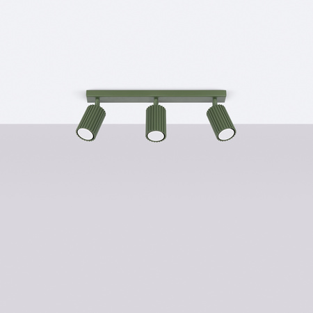 Lampa Sufitowa Reflektor Tuba Spot 3x GU10 Oliwkowa Karbon Deep Space SL.1619 Sollux