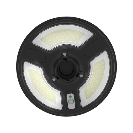 Lampa Oprawa Solarna Ogrodowa LED 7.5W 6500K IP65 Z czujnikiem ruchu i pilotem RF Okrągła Czarna VT-45W V-TAC