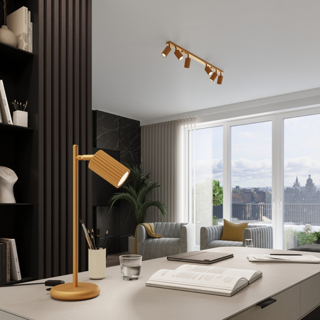 Lampa Wisząca Sufitowa Zwis Tuba Spot 1x GU10 Złota Karbon Deep Space SL.1554 Sollux