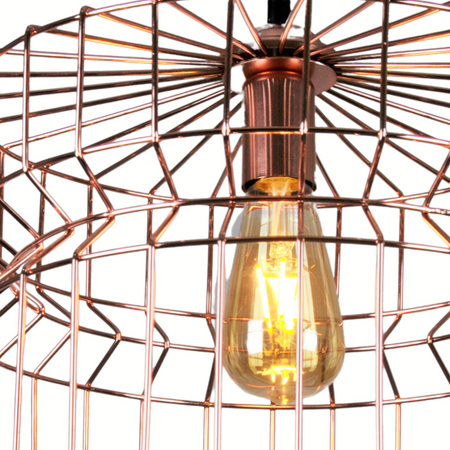 Lampa Sufitowa Wisząca Zwis Dekoracyjna E27 Złota Lagos Sanico Goldlux