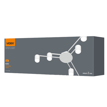 Lampa Sufitowa Żyrandol 6x GX53 LED Biała Nowoczesna Videx