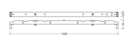 Panel Oprawa Liniowa Listwa G5 Natynkowa Biały 146.8x2.5cm Linear Ledvance