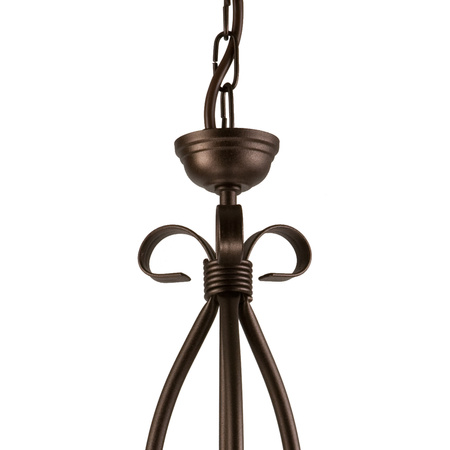 Lampa Wisząca Sufitowa ADELLE 3xE27 Biała Drewniana Klasyczna LM-3.6 Lamkur