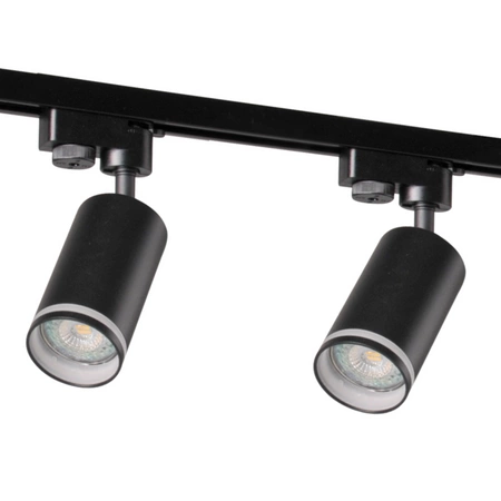 Zestaw Szynowy Szynoprzewód Szyna Listwa 1-Fazowa + 3x Reflektor GU10 Czarna PARIS Sanico Goldlux