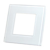 Ramka SZKLANA do gniazda biała pojedyncza