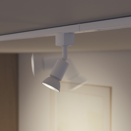 Zestaw Szynowy Lampa Sufitowa Szynoprzewód 1m + 3x Reflektor Szynowy LED GU10 Jednofazowy Biały EasyLink Tobia Philips