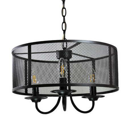 Lampa Sufitowa Wisząca Zwis 3x E14 Czarna Soho Sanico Goldlux