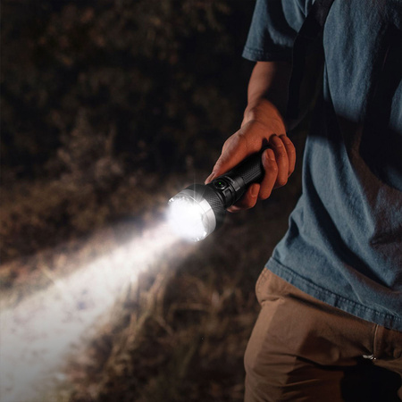 Latarka Ręczna Akumulatorowa LED 20W 5500lm 6 Trybów Pracy USB-C Wodoszczelna IP68 Videx