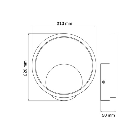 Kinkiet Ścienny LED 11.5W 700lm 4000K Neutralna Czarny ROMAN Sanico Goldlux