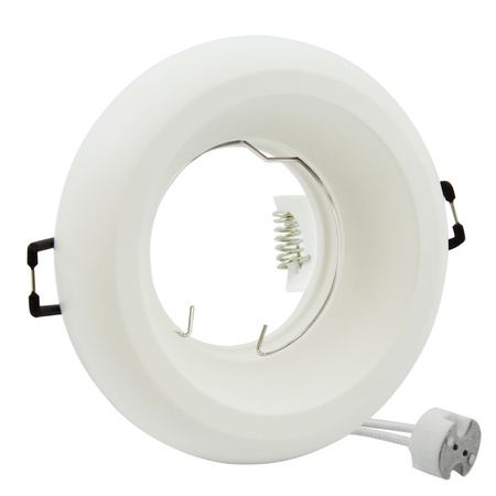 Oprawa sufitowa podtynkowa gipsowa Helios GOLDLUX (Polux) okrągła biała matowa MR16