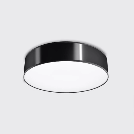 Lampa Sufitowa Oprawa Natynkowa 4x E27 Plafon Okrągła Czarna Minimalistyczna Arena Sollux