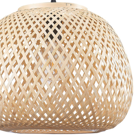 Lampa Sufitowa Wisząca Zwis E27 Beżowy BAMBOO NATURAL Sanico Goldlux
