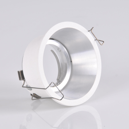 Oprawa Podtynkowa Okrągła Ruchoma KOLDING Biało - Srebrna MR16 GOLDLUX (Polux)