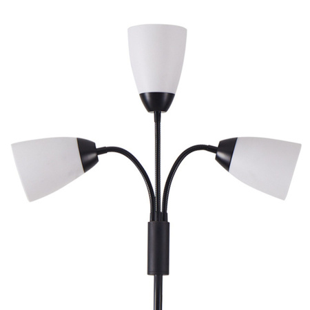 Lampa Podłogowa Oprawa Stojąca 3x E27 Czarna Tulip Sanico Goldlux