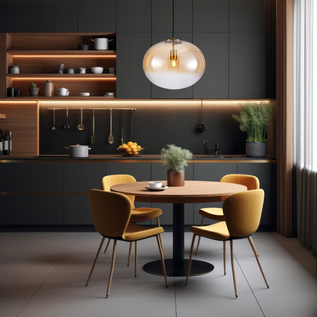 Lampa Wisząca Sufitowa CAMPANIA 1xE27 Złota Milagro